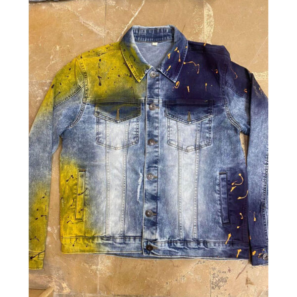 Colored Spray Denim Jacket