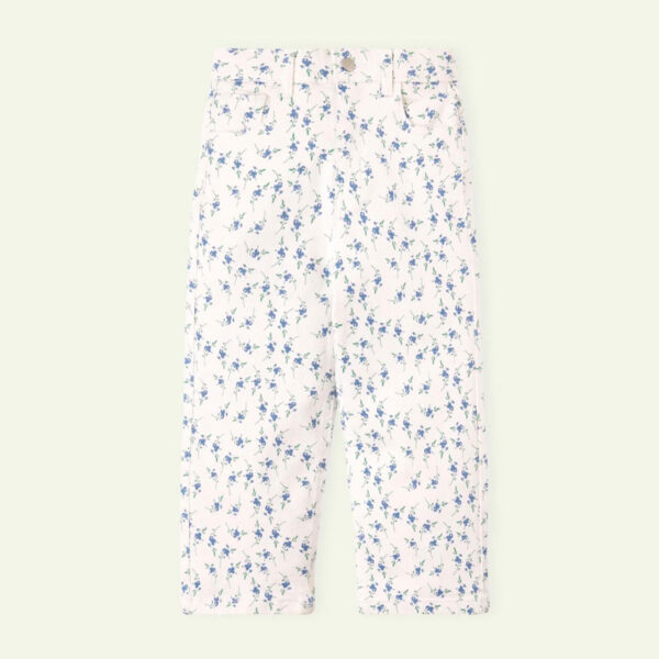 Girls Printed Floral Straight Fit Pants