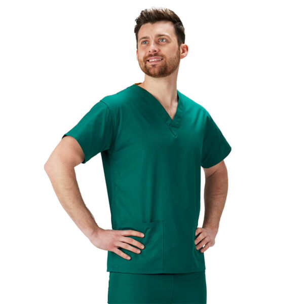 Hunter Green Scrub Top - Image 3