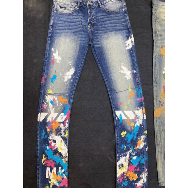 Mens Colored Painted Denim