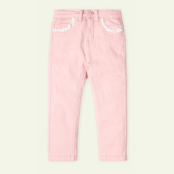 Pink Laced Slim Fit Pants