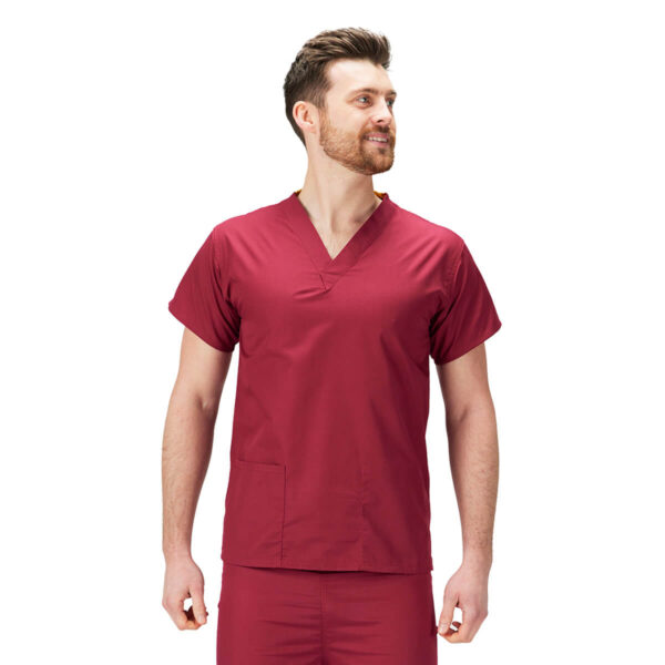 Scrubs Tunic Top Raspberry - Image 3