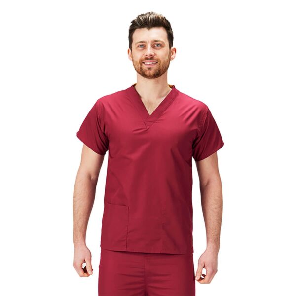 Scrubs Tunic Top Raspberry - Image 4