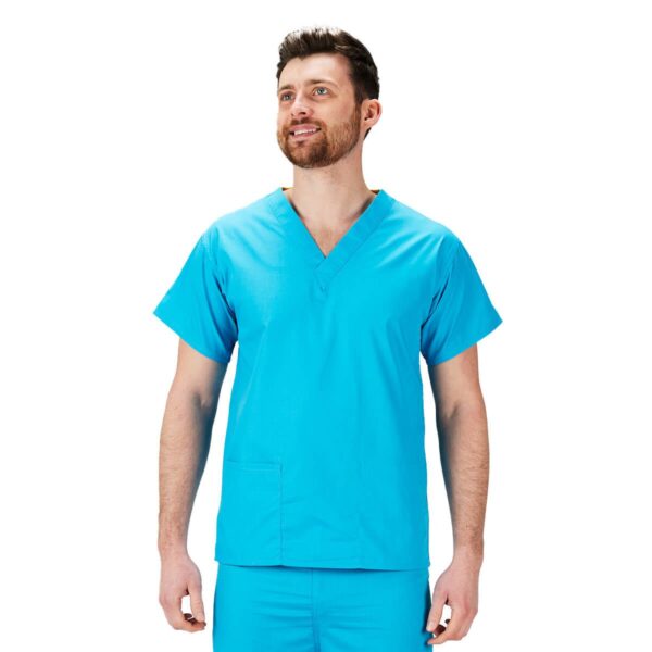 Scrub Tunic Top Turquoise - Image 2