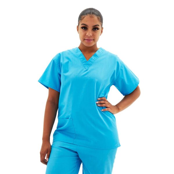 Scrub Tunic Top Turquoise - Image 3